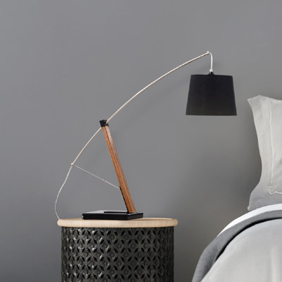 George Oliver Dominique Wooden 23 Natural Wood Table Lamp With Shade